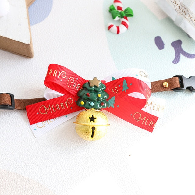 Christmas Collar Pet Bow Tie